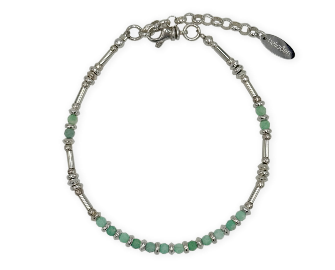 925 Silber Armband mit grünen Smaragden