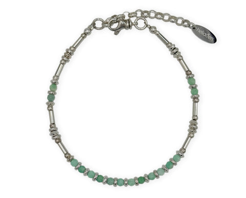 925 Silber Armband mit grünen Smaragden