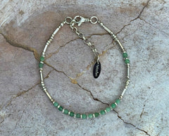 925 Silber Armband mit grünen Smaragden