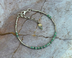 925 Silber Armband mit grünen Smaragden