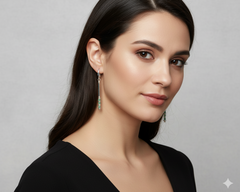 925 Silber Smaragd Ohrringe