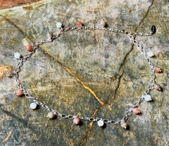 Silber Kette mit Achat Botswana