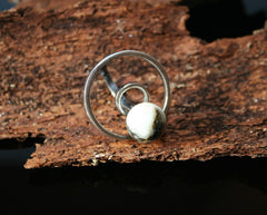 Sonnensystem Silber Bernstein Ring Grün- und Brauntöne