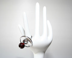 Sonnensystem Silber Bernstein Ring