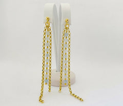 Vergoldete Silber Ohrringe mit facettierten Aquamarinsteinen