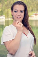 925 Silber Ring mit Bernstein im Marquise-Schliff