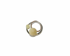 925 Silber Collier mit Sonnensystem-Bernstein-Anhänger V Milchfarbig