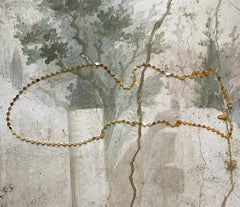 Lange vergoldete 925 Silber Kette mit runden Plättchen