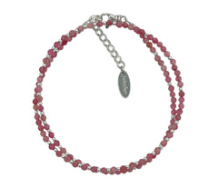 Doppelumwickeltes Armband mit Turmalin und 925 Silber