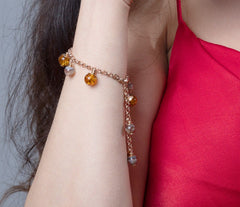 925 Silber Bernstein Armband mit Botswana Achat